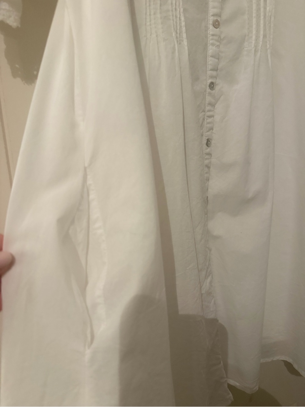 White Ruffled Button-FrontDress - Picture 5 of 6
